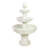 Duque Pineapple Traditional White Fiberglass 3-Tiered Outdoor Water Fountain