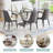 71'' Modern Glass Dining Table Set For 6-8,Ideal For Family Gatherings-1310049915-1310049918