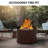 Heavy-Duty Portable Propane Fire Pit - 20” Solid Steel Firepit with Lid