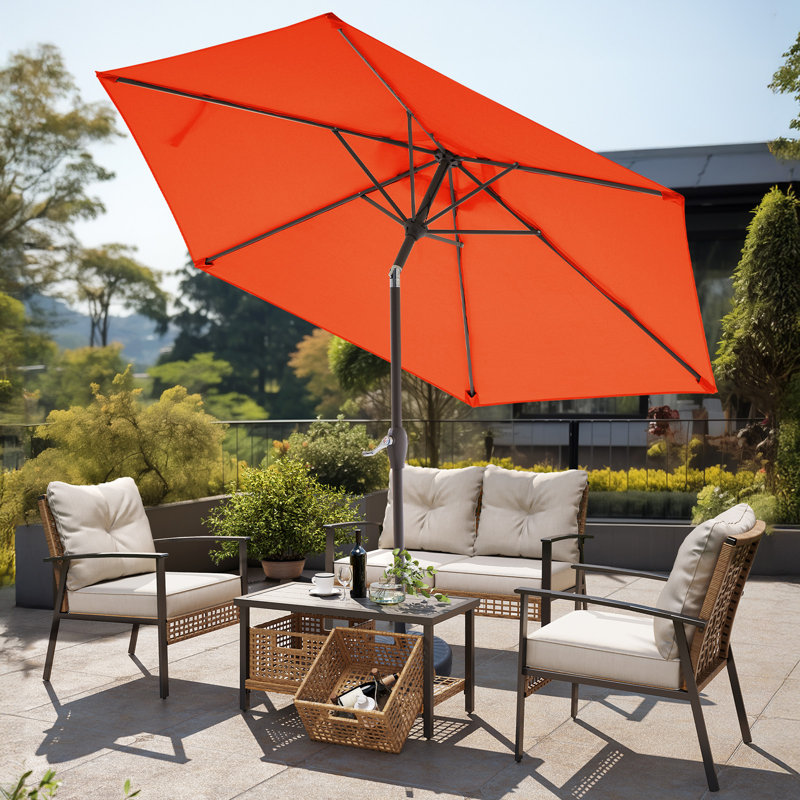 Parasol de marché inclinable 90 'Amaral, Orange