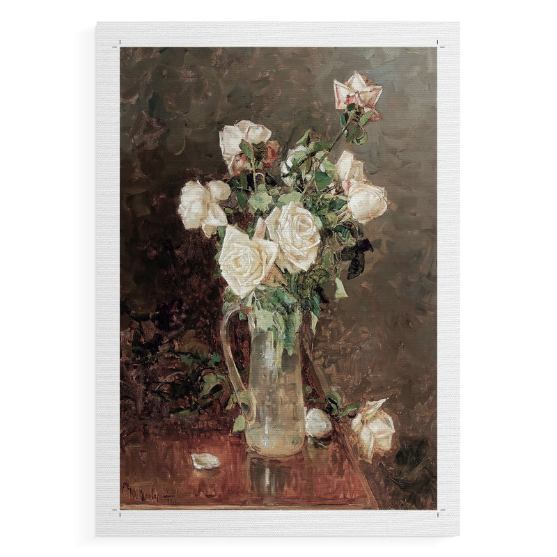 Imprimé floral rétro LVI - impression sur toile seulement - non encadrée, H 60 po x l 40 po