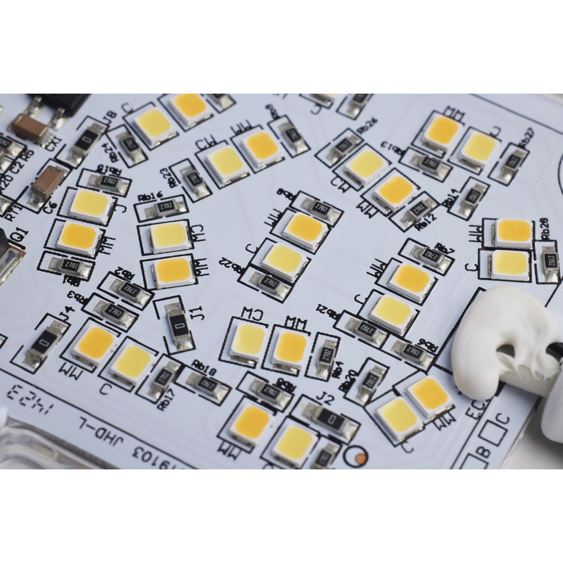 Plafonnier encastré en acrylique Docklands, H 1,42 po x l 7,42 po x P 7,42 po