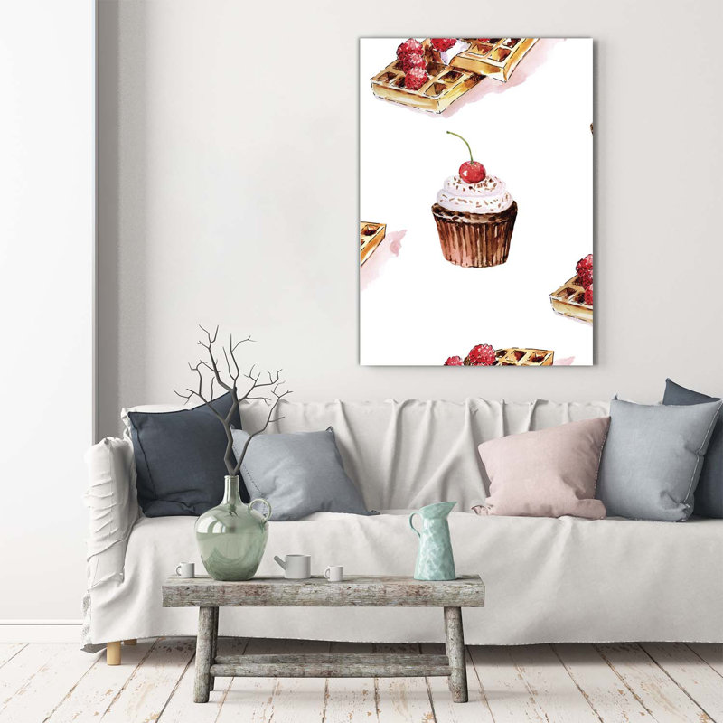 Muffins And Waffles - Wrapped Canvas Print