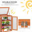 Wooden Mini Greenhouse Cold Frame - Small Greenhouse for Plants, Flowers, Orange