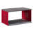 Red Accent Table and Wall Shelf Set