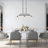 Bergeson 3 - Light 30"W Kitchen Island Pendant UL Certified with Hammered Glass