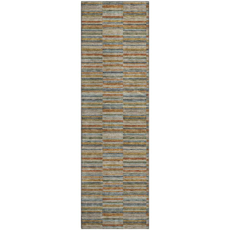 Premium Machine Washable Prisco Paprika Rug, Runner 2'3" x 7'6"