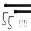 Ensemble de tringle à rideaux simple télescopique avec embout Muhib-1431755345-1383563034