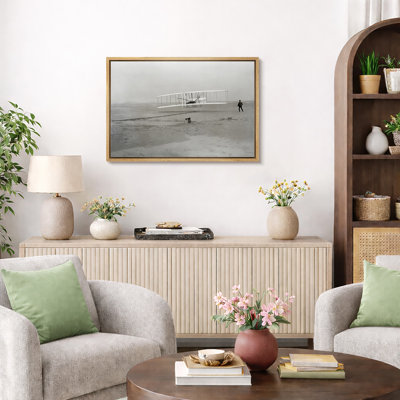 Tôt, l'aviation, œuvres de Wright Brothers, photos de bureau rétro, impression sur toile, impression numérique sur toile encadrée.