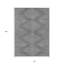 Tapis extérieur lavable à motif géométrique gris anthracite 10 pi x 14 pi