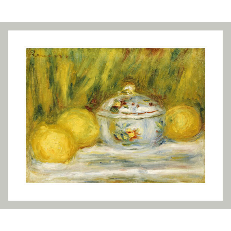 «Sugar Bowl and Lemons» par Pierre-Auguste Renoir, impression giclée encadrée, 23,5 po H x 29,11 po L
