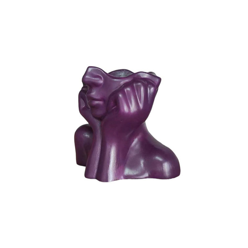Comolli Ceramic Table Vase, 19cm H x 11cm W x 16cm D, Purple
