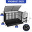Mobilier de cage robuste pour chien sur roulettes-1814723826