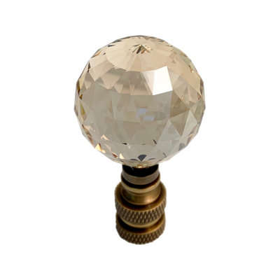 Stephanov Faceted Crystal Ball Lamp Finial