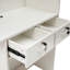 Bureau d'accueil moderne avec port USB et bande DEL, supportant une charge de 200 kg, idéal pour les bureaux, les salons de coiffure et les magasins.