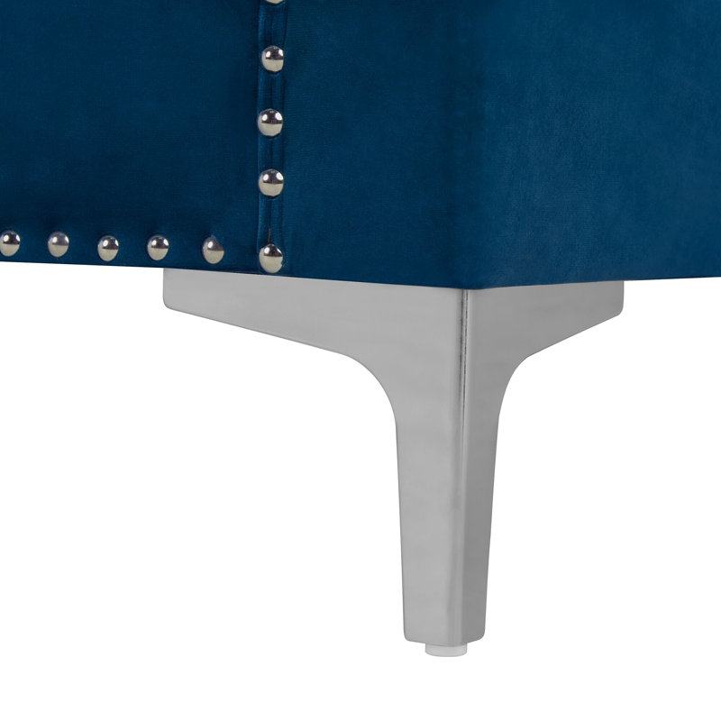 Nico 3 Seater Chesterfield Sofa, Navy Blue