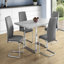 Table de salle à manger, rectangulaire, 60 po, cuisine, salle à manger, stratifié gris, métal chromé, contemporain, moderne