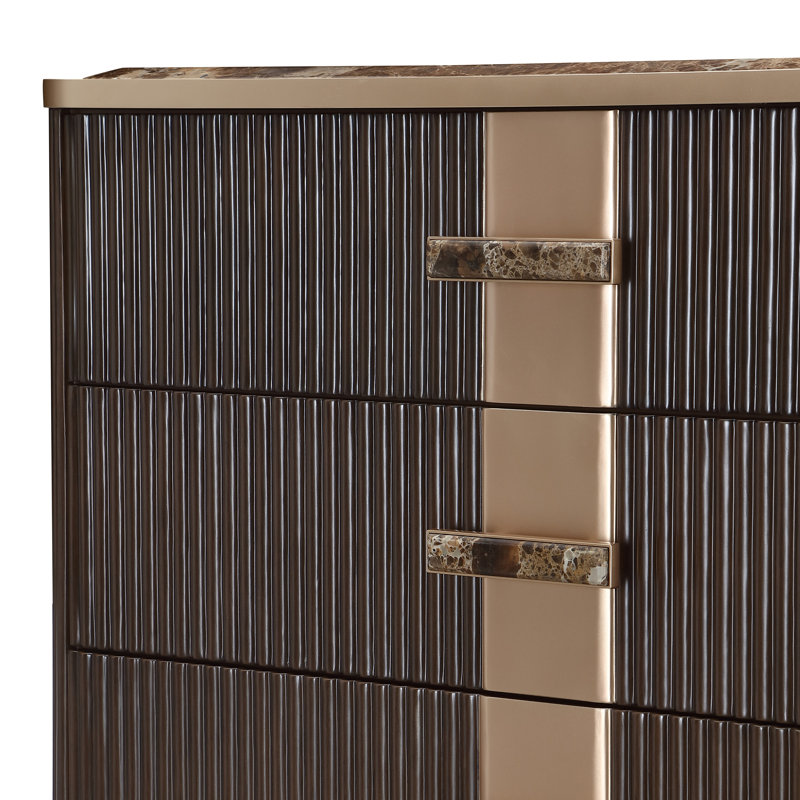 West Kensington Highboy Chest, Brown