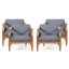 Chaise de patio d'extérieur avec coussins Leist-192065658