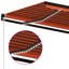Dakota Fields 600cm W x 350cm D Fabric Orange/Black Cover Retractable Patio Awning
