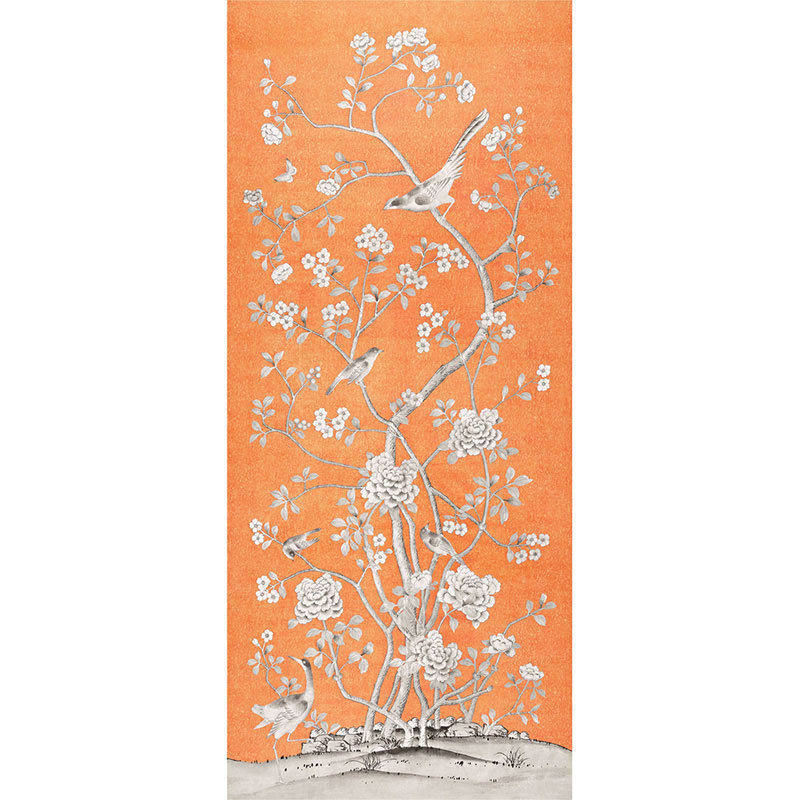 Tissu chinois Schumacher x Mary McDonald, Mandarine