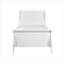 Structure de lit classique en bois massif de style Louis Philippe classique, silhouette traditionnelle blanc classique pour chambre à coucher