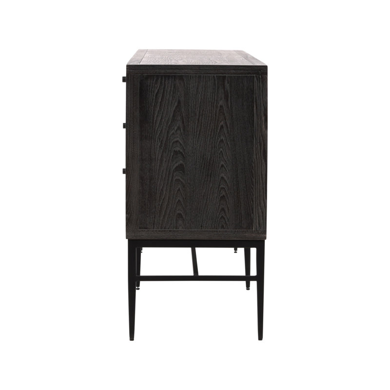 Furniture Classics Glacier Elm Wood Iron Storage Sideboard Buffet