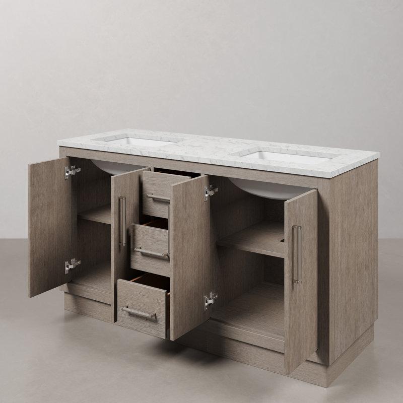 Hugo 60'' W Vanity, Chrome