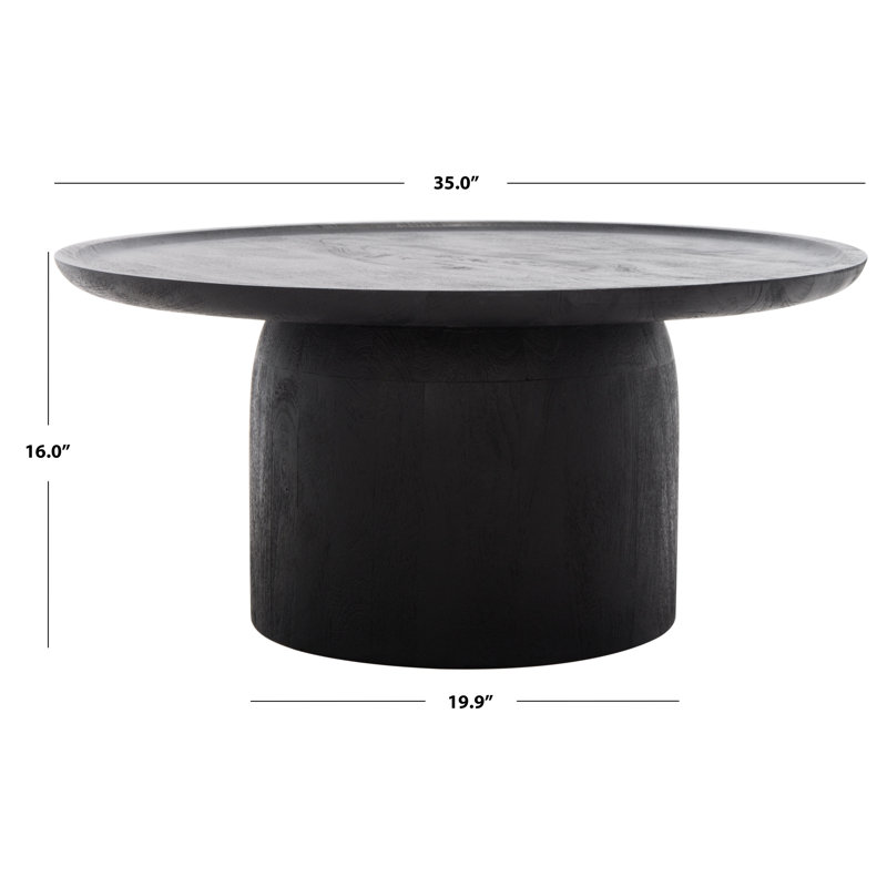 Solid Wood Coffee Table, Black