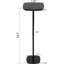 Black Modern Martini Cocktail Beverage Pedestal Stand Side Table