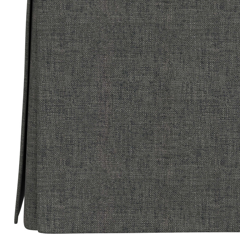 Repose-pieds avec rangement Bash, Lin texturé gris anthracite Zuma