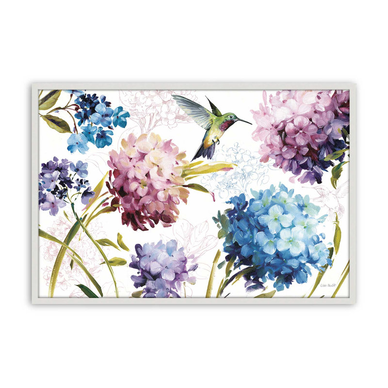 «Spring Nectar IV» par Lisa Audit, reproduction d'art, L 12 po x H 8 po, Blanc, Impression encadrée