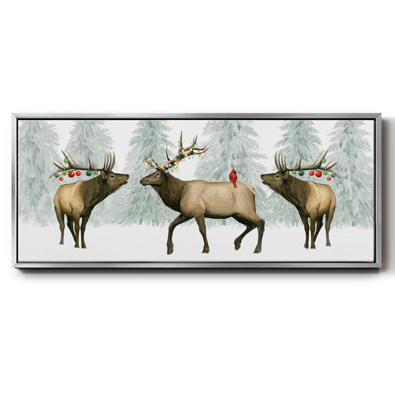 Festive Forest Collection D- Framed Canvas, 20" H x 50" W