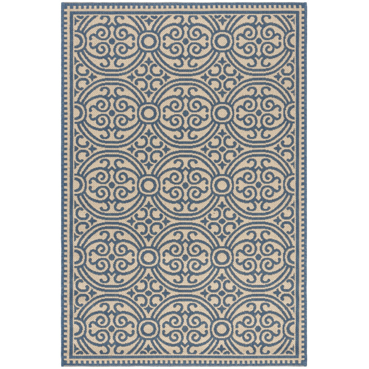 Graham Indoor/ Outdoor Blue/Cream Rug