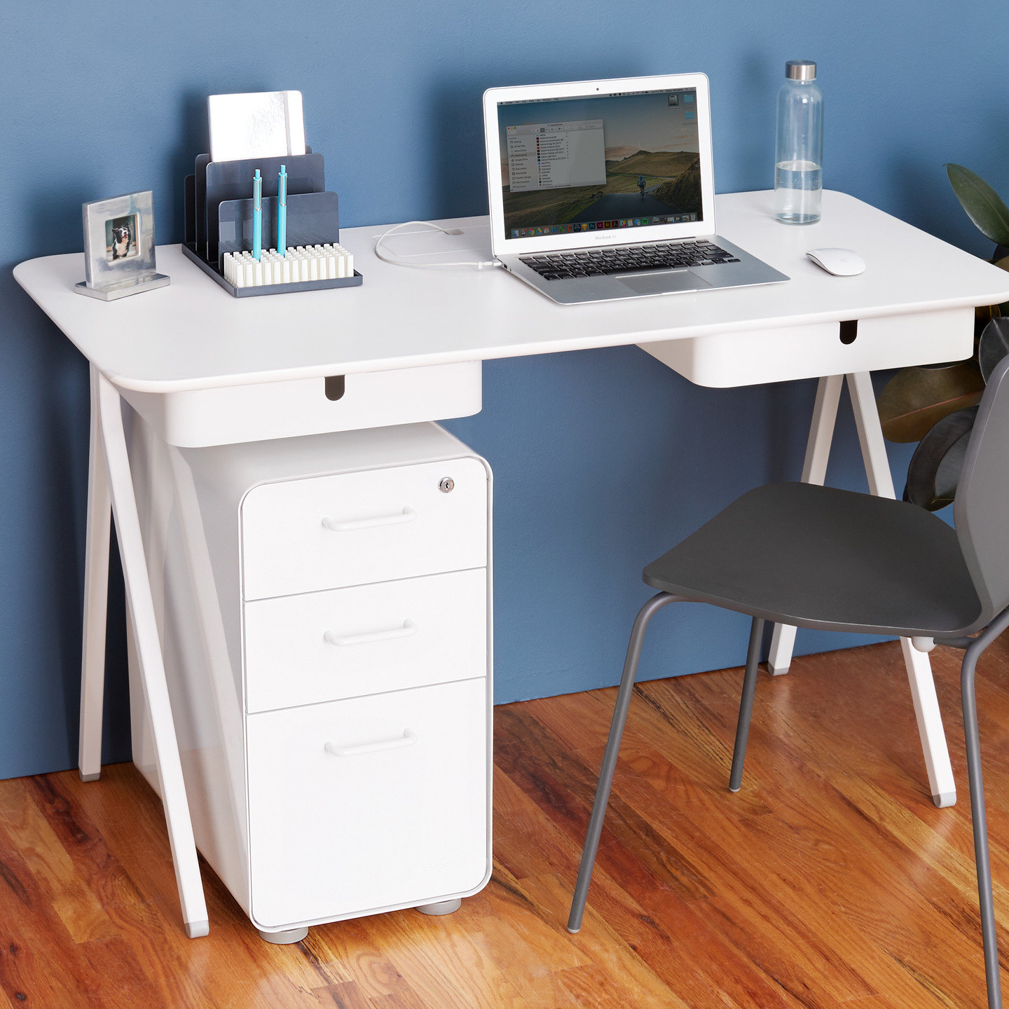 Key Writing Desk, White, 29" H x 48" W x 24" D