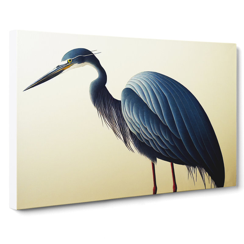 A Dazzling Heron Bird - Wrapped Canvas, 35cm H x 50cm W x 3cm D
