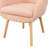 Charlie Wingback Sherpa Armchair with Solid Wood Legs-1106569849