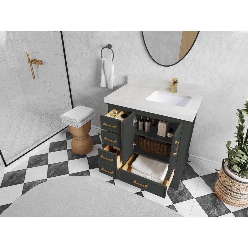 Ensemble de meuble-lavabo simple 36 po avec plateau Jettson