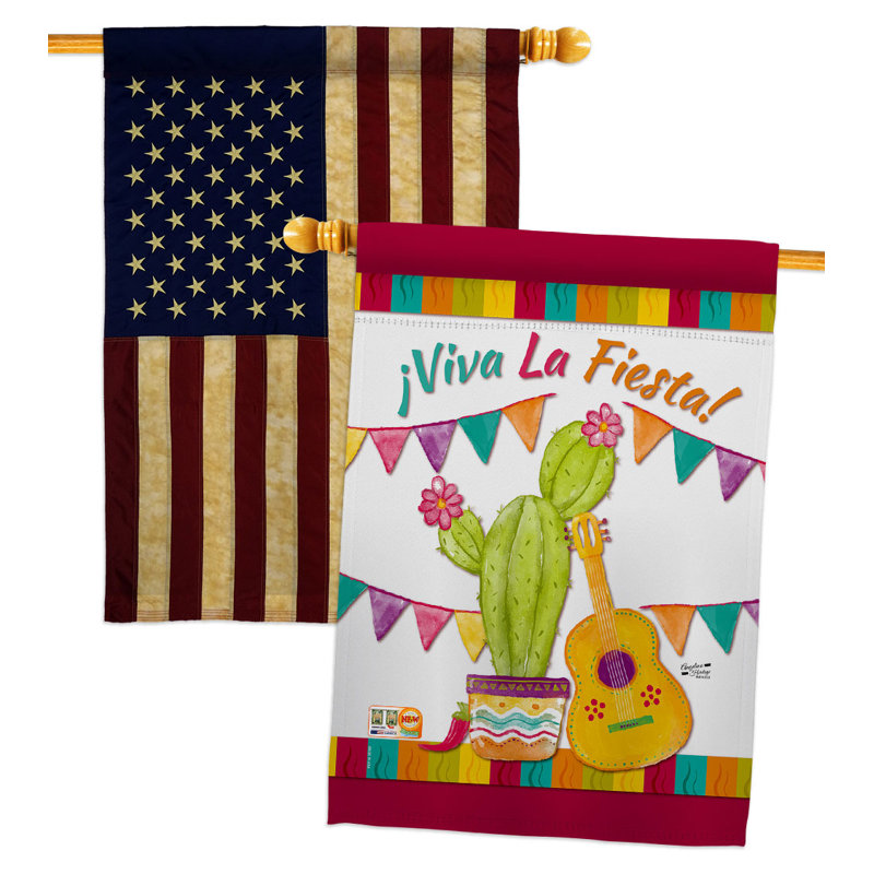 Drapeau de maison en polyester à 2 côtés 40 x 28 po