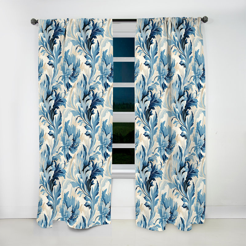 Gulzar - Rideau Ikat - Rideau obscurcissant Ikat - 1 panneau, L 52 po x L 63 po