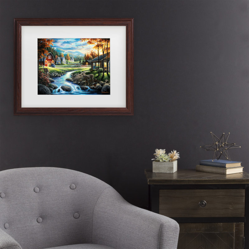 Chuck Black «Country Living», art encadré mat, Brun, H 18,75 po x l 22,75 po x P 0,75 po