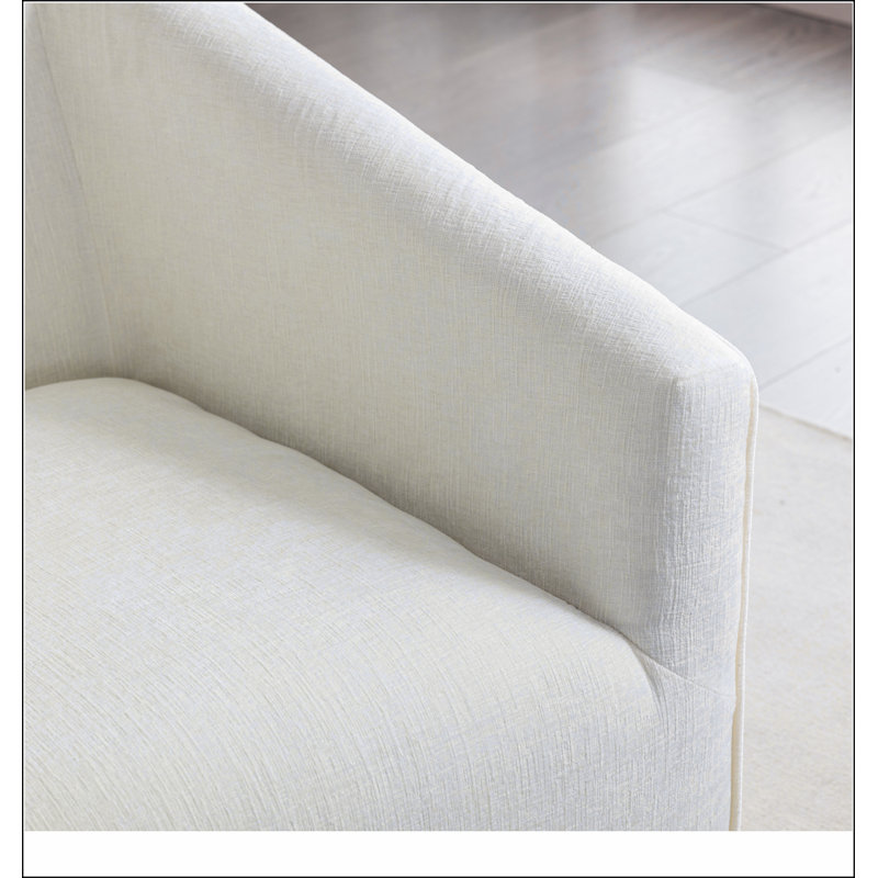 Fauteuil demi-tonneau pivotant à 360 ° Nice, Blanc