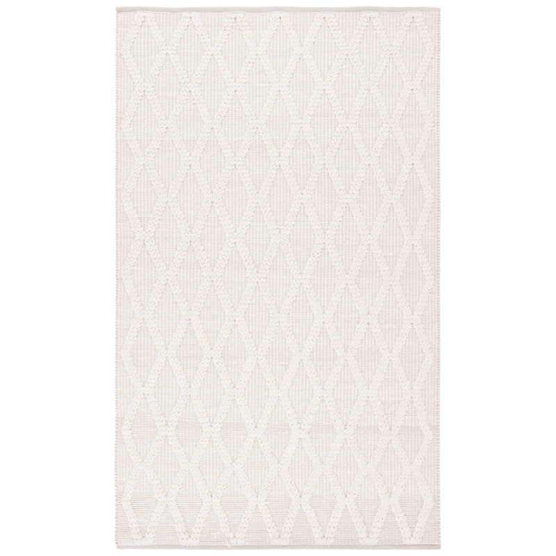Tapis géométrique en laine tissé à la main Fromm, Rectangle 6 pi x 9 pi