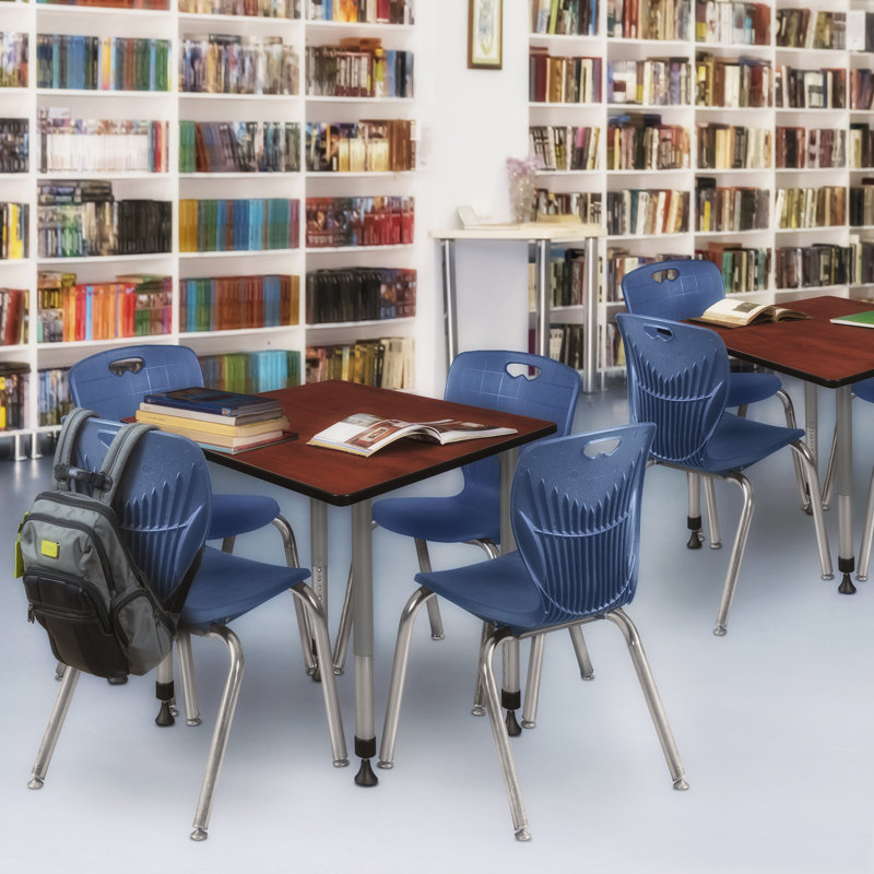 Kee 30" L Breakroom Table, Cherrry, 34" H x 30" L x 30" W