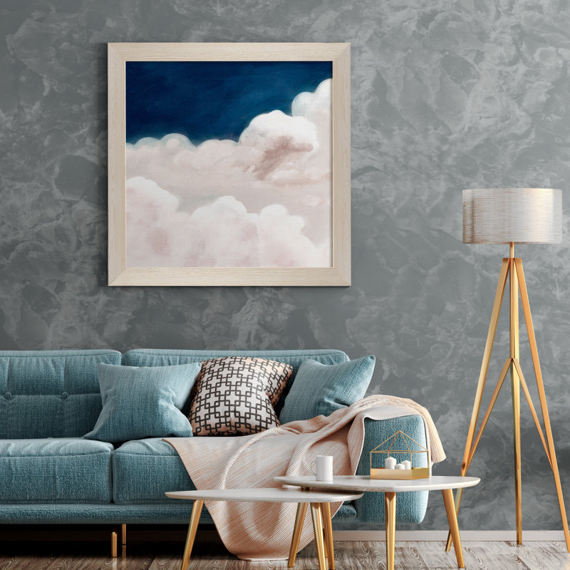 Nuit trouble, reproduction d’art encadrée, Pas de tapis, H 31,5 po x l 31,5 po x P 1,5 po, Toile avec cadre blanc