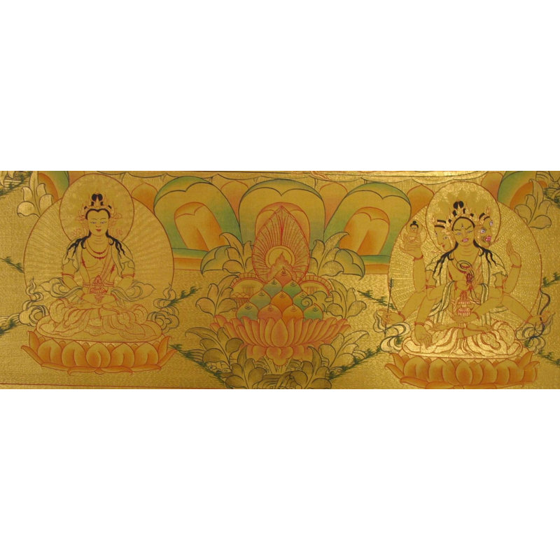 Attrayant Tara Thangka blanc (Thangka sans brocart)