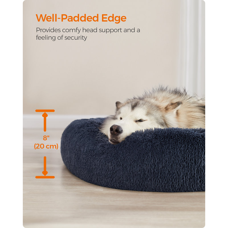 140x140x20cm Polyester Pet Bed, Dark Grey