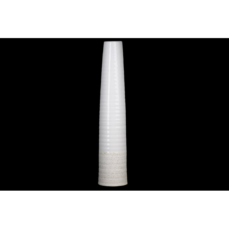 Goetz Handmade Stoneware Floor Vase, 23.25" H x 4.75" W x 4.75" D, White