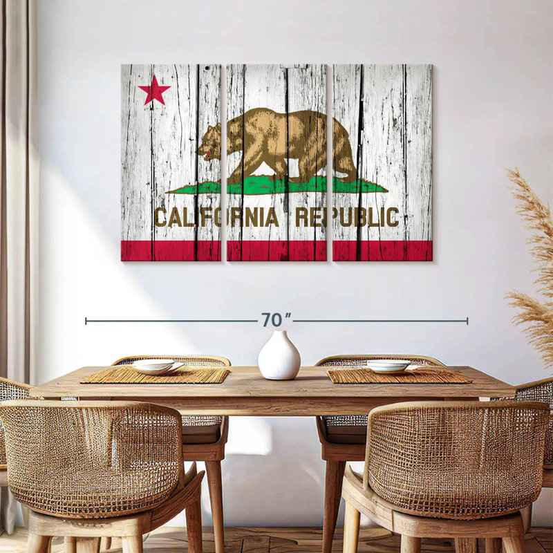 Borges California Republic, 36" H x 57" W