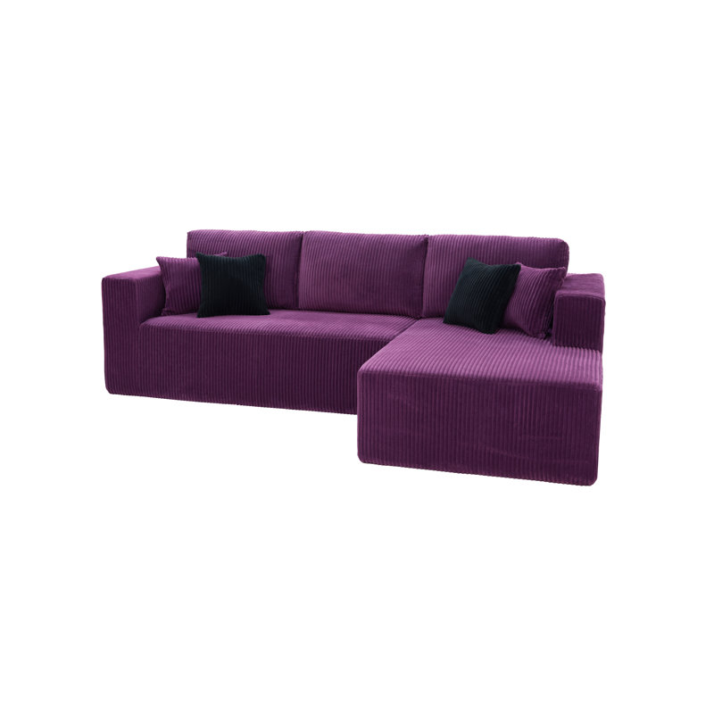 Canapé modulaire Fogshire, Orienté à droite, Mauve